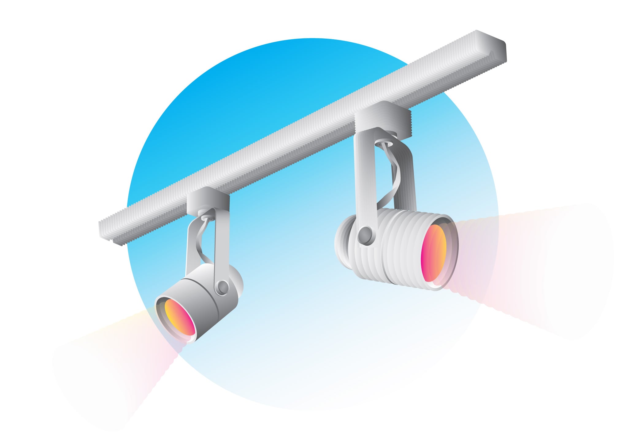 Ceiling Track Light Illustration