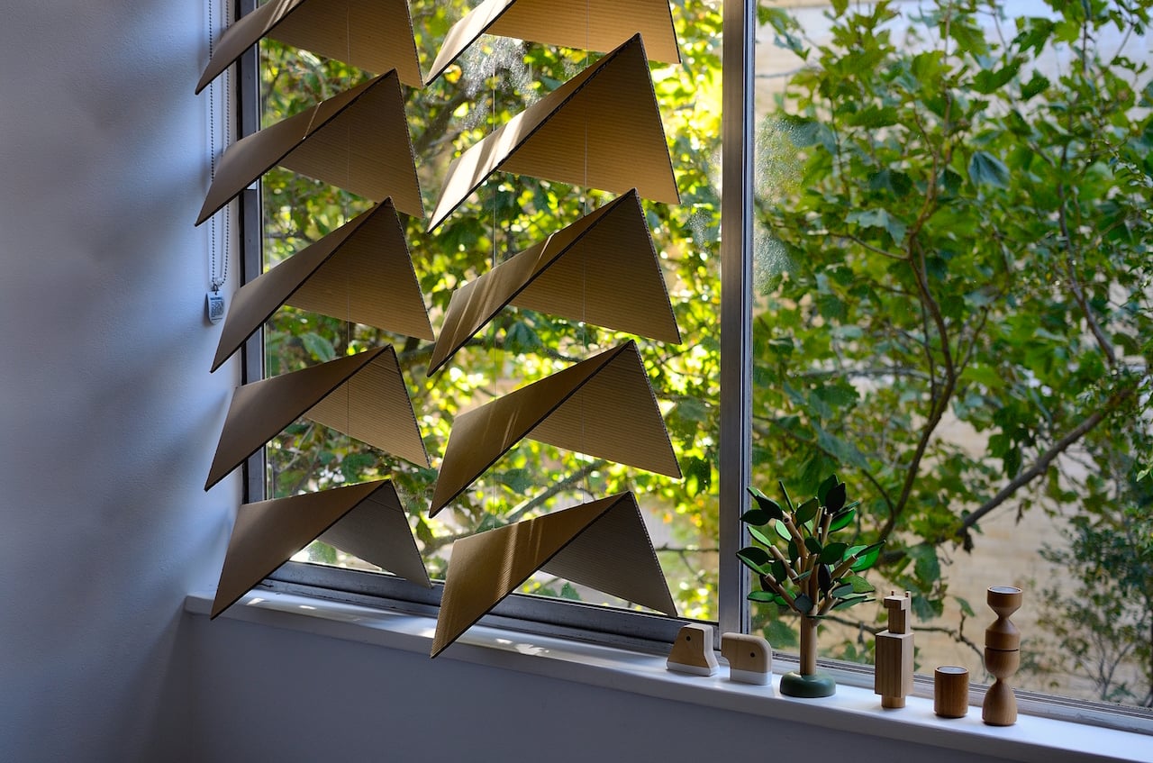 Alejandro Nam Cardboard Screen Cardboard Installation Home Window