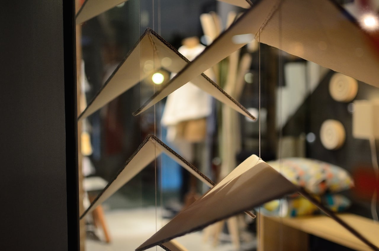 Object Gallery Residency Corrugated Cardboard Screen Installation Alejandro Nam