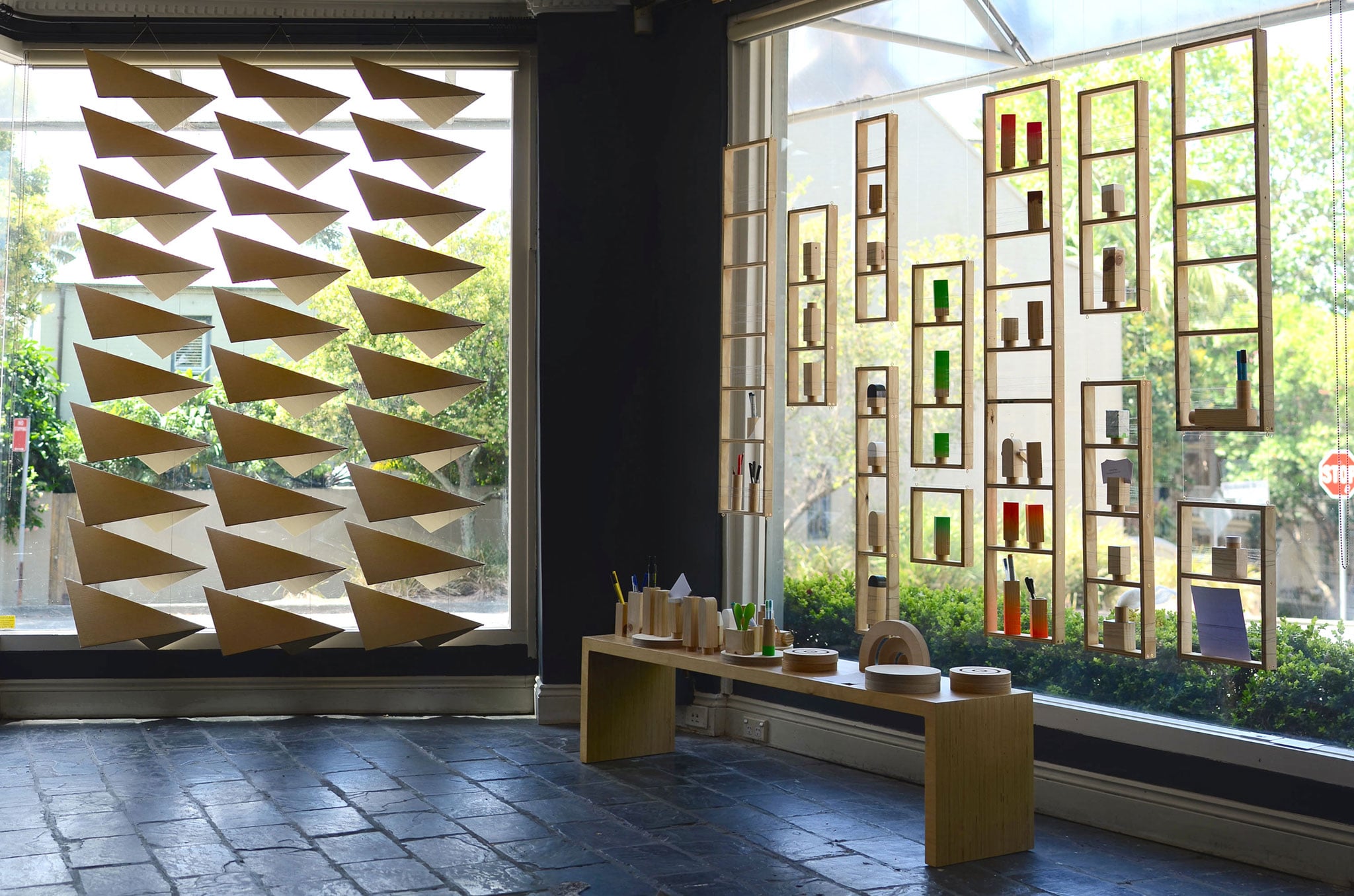 St Cloche Pop-Up Corrugated Cardboard Screen Installation Alejandro Nam